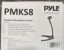 Pyle Desktop Microphone Weighted Stand - Tabletop, Universal, Flexible 8.2''