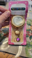 VINTAGE HEARTBIRTHSTONE SET COSTUME FEBRUARY AMETHYST