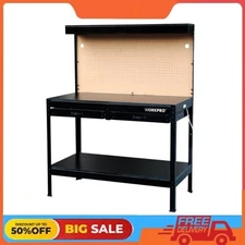 WORKPRO Multi-Purpose 48-inch Workbench with Work Light, 3302