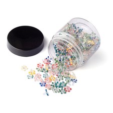 Glass Daisy Flower Beads 200 Pcs Assorted Vibrant Colors Thicker Consistent Size