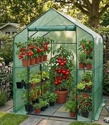 Gewächshaus GREENHOUSE XL Frühbeet Treibhaus Frühbeet Foliengewächshaus Tomaten