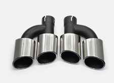 For Audi A4 A5 A6 A7 Up To S4 S5 S6 S7 Rear Muffler Tail Pipes Car Exhaust Tips 