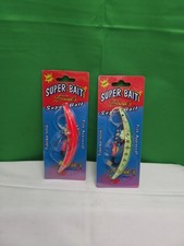 BRAD’S Super Bait SB 13 F Red Gold Glo Green Clow Fish Tails type Lure New USA .