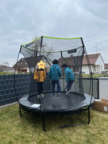 KINETIC SPORTS Gartentrampolin KOMPLETT-SET Netz Leiter Abdeckplane Kids Jumper - Bild 2 von 2
