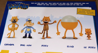 Dog Man Action Figure Set DreamWorks JAKKS Toys 5 Piece