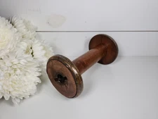 Vtg Antique Large 9" Wooden Spool Sewing Bobbin Primitive Farmhouse 