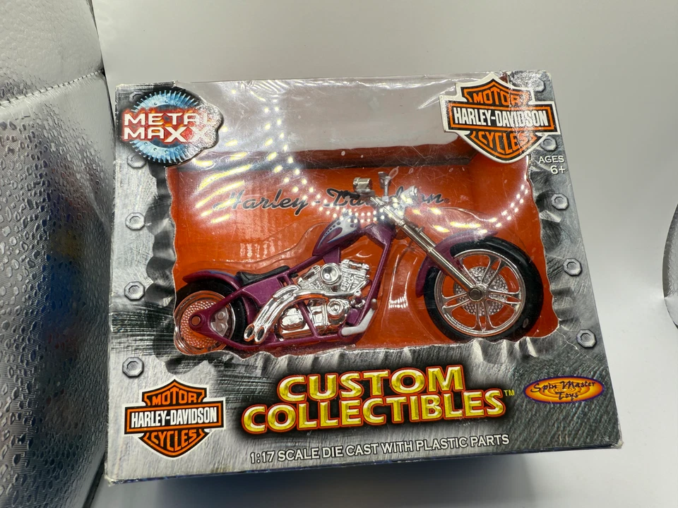 Harley-Davidson Metal Maxx Custom Collectibles 1:17 Die Cast sellado nuevo en caja Foto 2 de 4