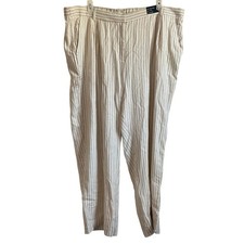 Abercrombie  Fitch Curve Love Linen Blend Ultra High Wide Leg Pants - NEW