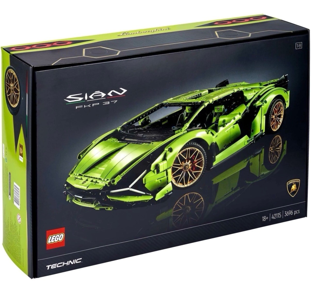 LEGO TECHNIC: Lamborghini 42115 Sián FKP 37 NIB 3696-Piece Building Set