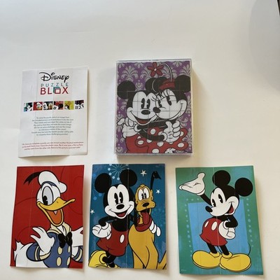 Disney Puzzle Blox 6 Sided 63 Cubes Mickey, Minnie, Goofy, Pluto, Donald No Box
