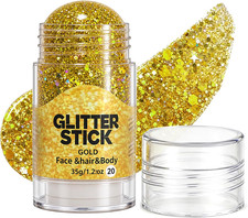 Gold Body Glitter Stick for Face Hair  Body, Champagne Gold
