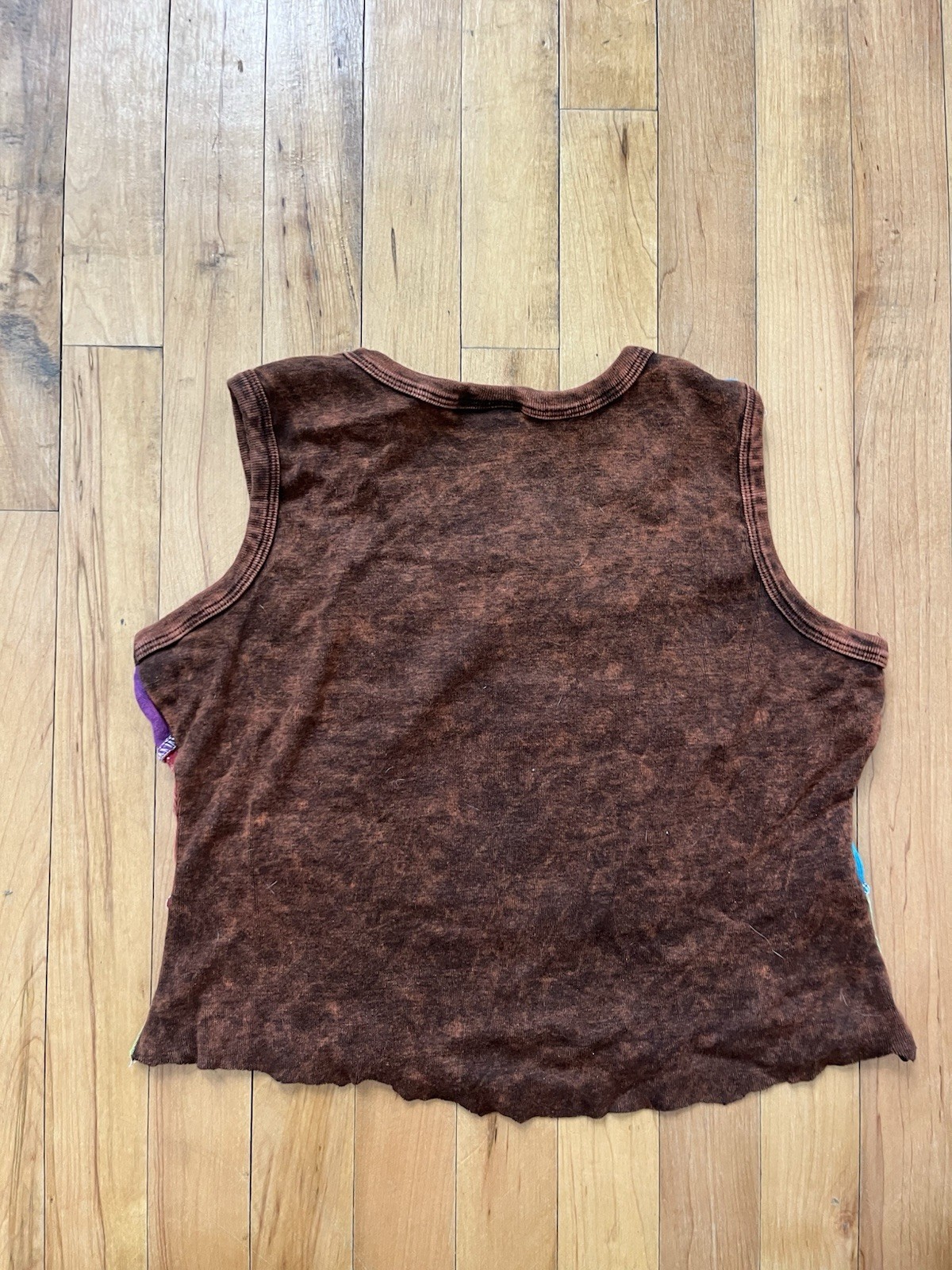 KPC Multicolor Patchwork Hand-Painted Cotton Slee… - image 5