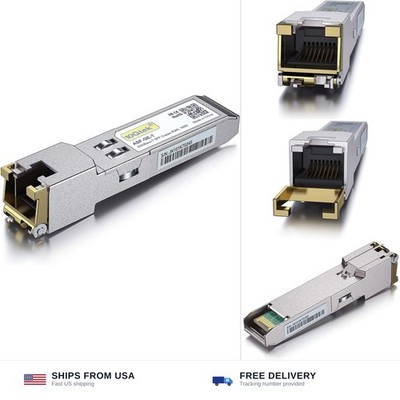 10Gtek SFP to RJ45 1000BASE-T Copper Transceiver, 1.25G SFP-T Module for Cisc...