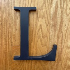 Pottery Barn Wood Wall Hanging Letter - Navy Blue 8  