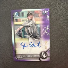 2022 Bowman Chrome TYLER SCHWEITZER auto /250 Purple Refractor CDA-TSR White Sox