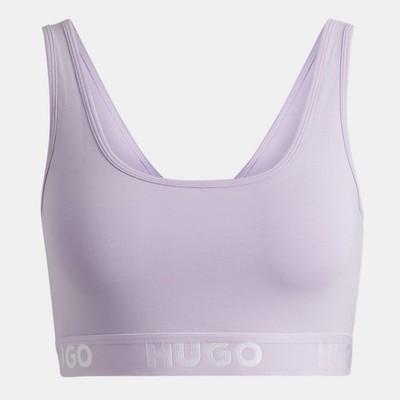 Hugo lila sportliches Logo Bralette Größe Damen Large 12 NEU