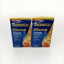 2 Pack - Thera flu Severe Cold Relief Honey Lemon 6 packets Each Exp. 12/2026