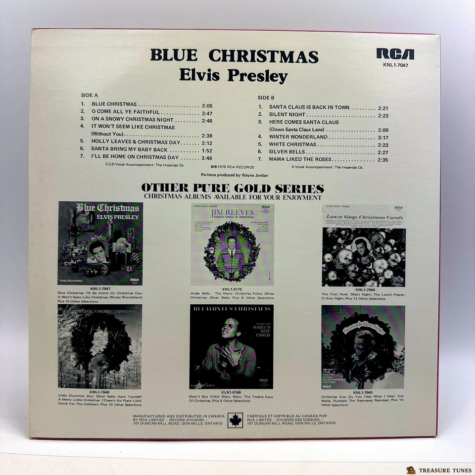 Elvis Presley – Blue Christmas Vinyl (LP, Compilation, Reissue) - Image 3 of 4