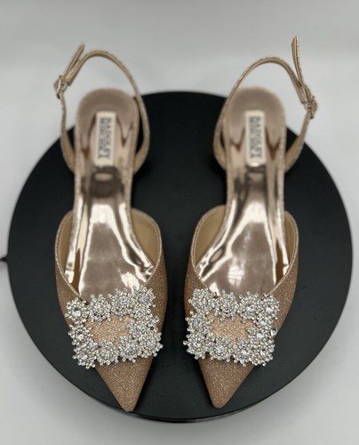 Badgley Mischka Saga Pink Flats MP6605 US SIZE 8 - Afbeelding 3 van 6