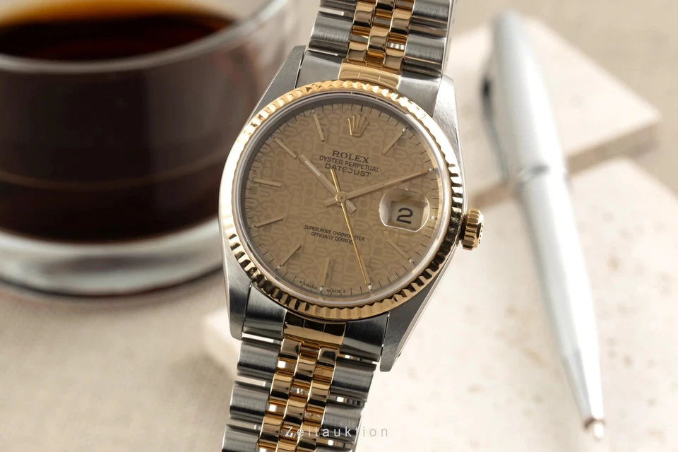 Rolex Datejust 36 acier/or cadran d'ordinateur automatique réf. 16233 Classic... - Photo 2/4