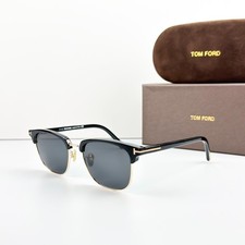 Tom Ford TF5683-B 001 Sunglasses Black Frame Gray Lens Clubmaster New w/ Box