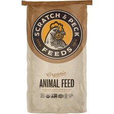 Organic non-GMO cracked corn feed for poultry, 40lb bag with 7.5 protein