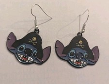 Disney's Pirate Stitch From Lilo And Stitch Enamel Earrings