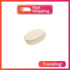 PATIKIL 180x90x1.7mm Wood Pieces, 5 Pack Unfinished Oval Wood Shapes Blank Woode