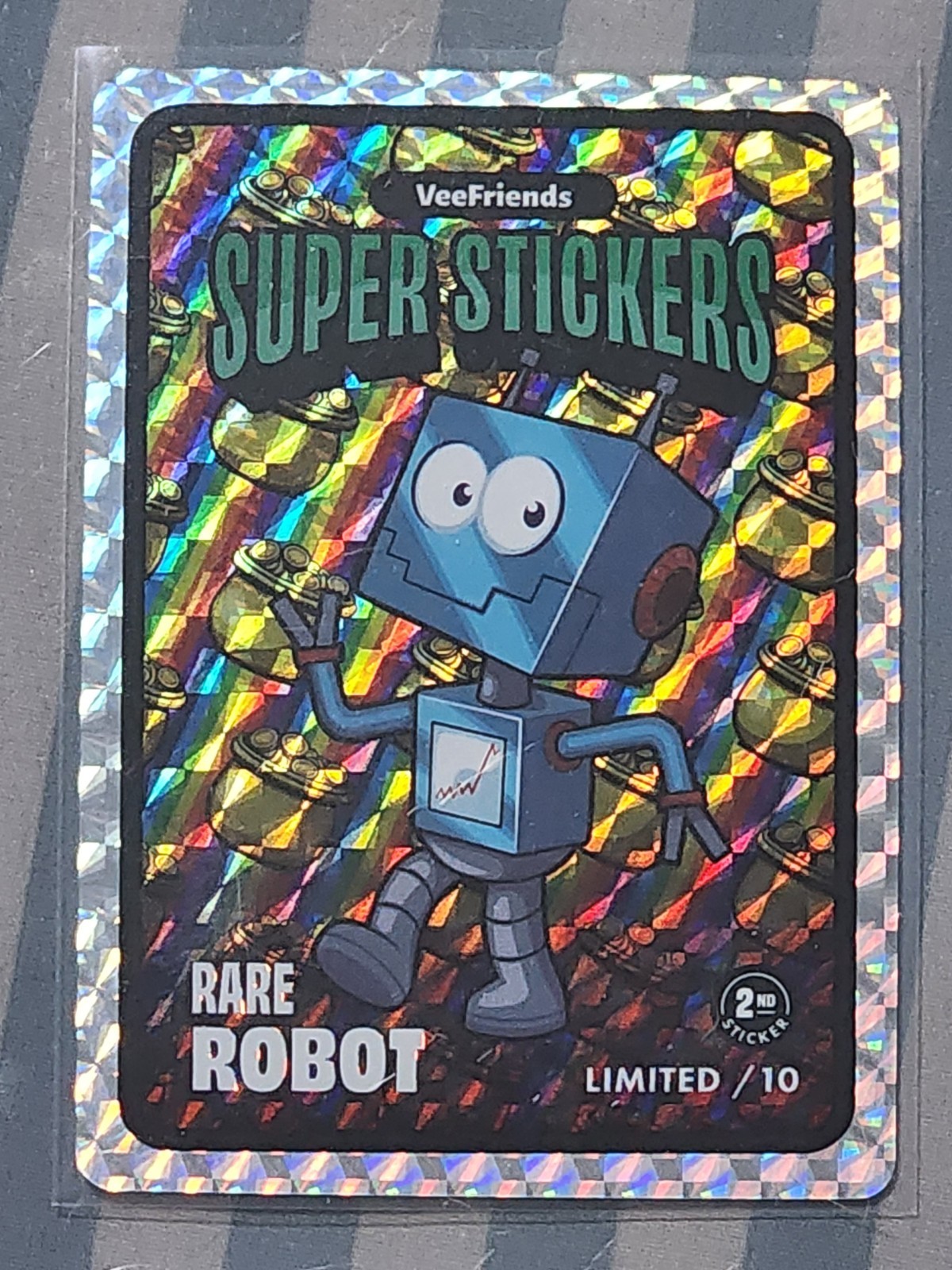 Veefriends Super Stickers PSA Rare Robot Card Pot of Gold Limited /10