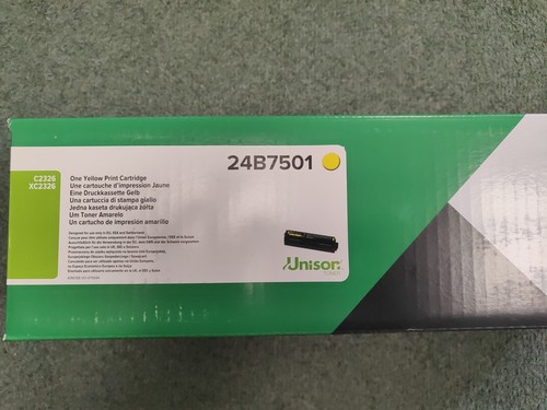 Genuine Original Lexmark 24B7501 Yellow Printer toner Cartridge