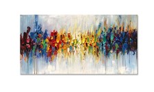 Epicler Hand Painted Abstract Mural Modern Art Oil Painting Colors Modern Wal...