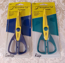 2 Paper Craft Scissors for Decorative Paper Card Edges - Scallops / Ridge