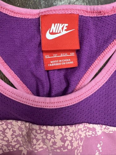 Nike Girls Size X small Pink And Purple Razor Back Tank - Picture 3 of 4
