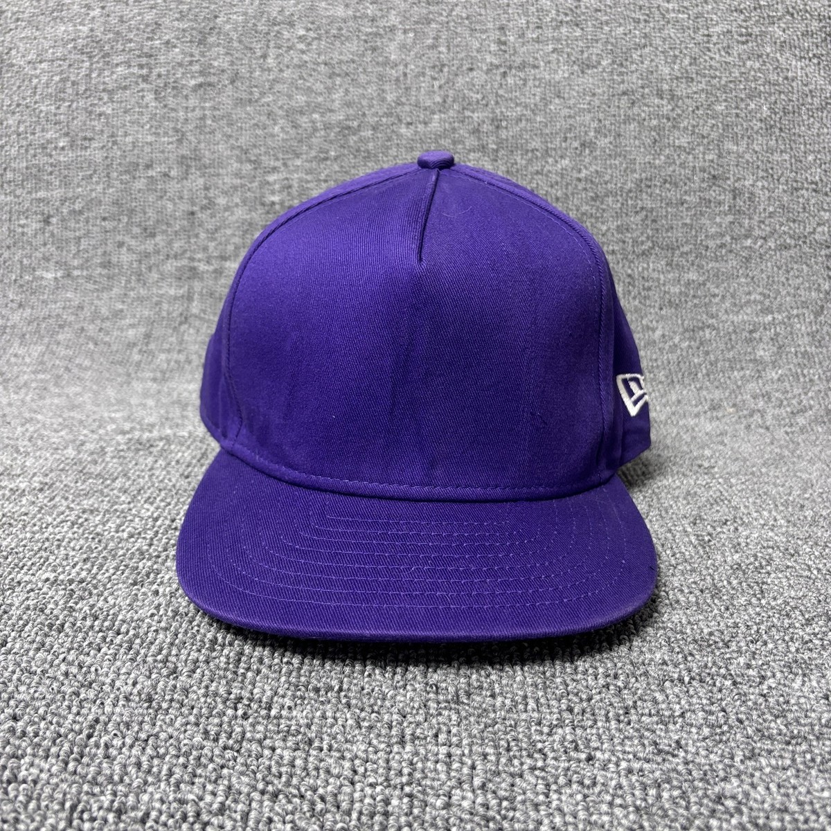 New Era 9FIFTY Blank Purple Snapback Hat Plain Flat Brim Adjustable Cap