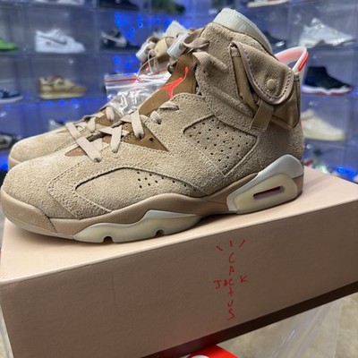 DEADSTOCK! Air Jordan 6 Retro x Travis Scott British Khaki Suede Glow DH0690-200