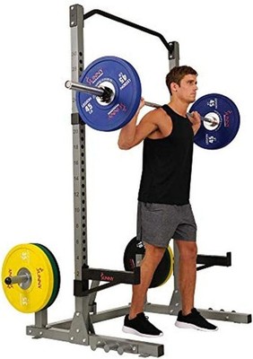 Power Cage & Squat Rack In High Weight Capacity W/ J-Hooks Adjustable Pull Up