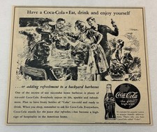 1944 Coca-Cola ad ~ BACKYARD BARBECUE
