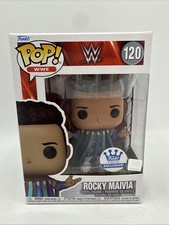 WWE ROCKY MAIVIA FUNKO SHOP EXCLUSIVE METALLIC FUNKO POP #120