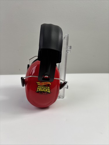 Hot Wheels Monster Jam Trucks Live Hearing Protection Red Earmuffs Noise Reduce