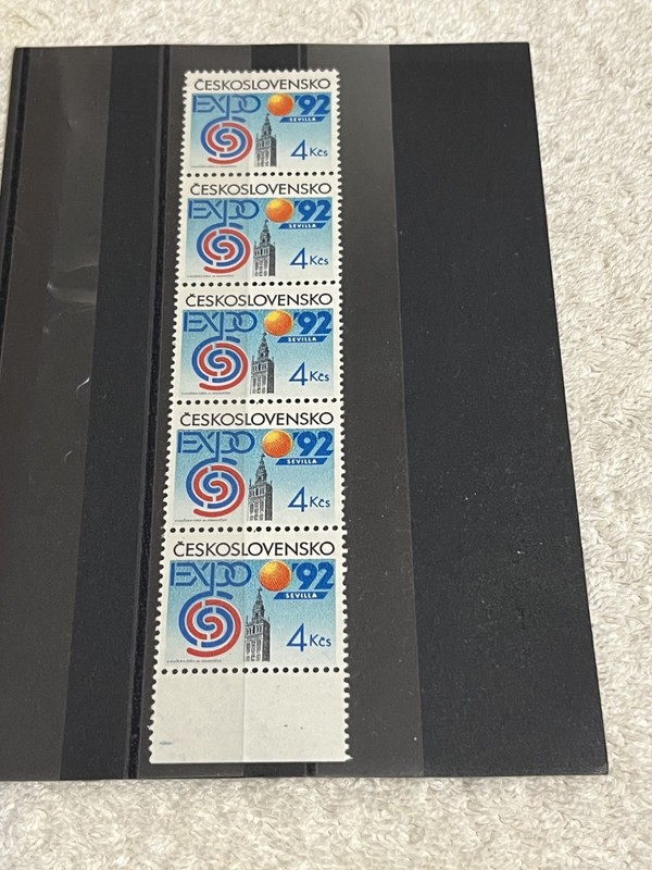 Czechoslovakia 1992, SC# 2855. Strip of 5. Mint/H/OG.