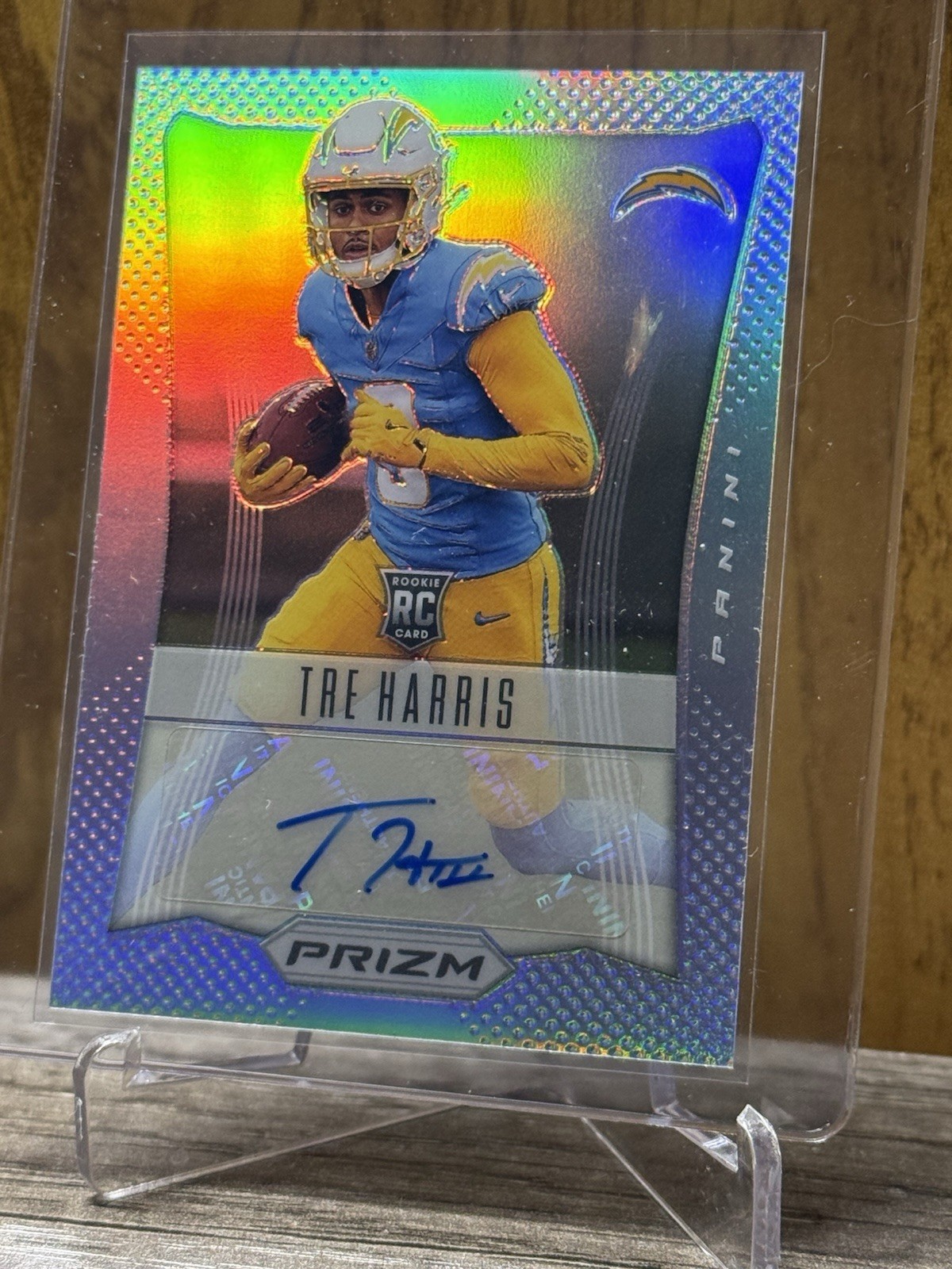 2025 Panini Prizm Football Tre Harris Silver Retro Prizm Signatures /149 RC