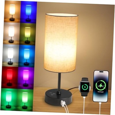  RGB Table Lamp Color Changing - 3 Color Temperatures and Stepless Dimmable 