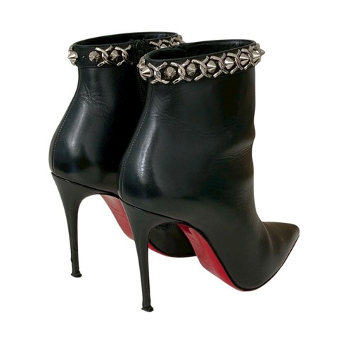 Christian Louboutin Boots Shoes EU 36.5 US 6.5 Black Authentic - Picture 20 of 24