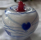 New ListingFenton art Glass John Fenton, Apple hand painted and signed by Ann excellent con