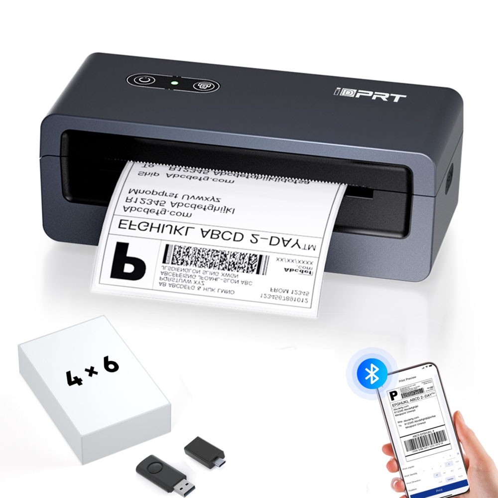 iDPRT SP460BT Shipping Label Printer 4X6 Bluetooth Thermal Printers ebay Mailing