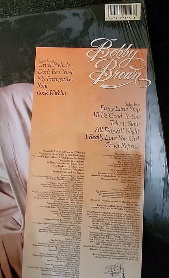 Bobby Brown 1988 Pressing Lp Of Don't Be Cruel It's Been Graded A Strong VG ++ Foto 3 de 4