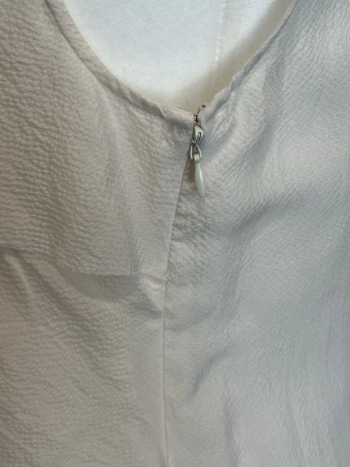 Blusa J Crew Seda Top 2 Nueva Beige Sin Mangas en Capas Foto 4 de 4