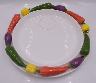Sur La Table Keramik Pfeffer Servierplatte 14'' Portugal Neuheit Schale
