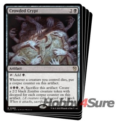 Crowded Crypt X4 M/NM Magic: The Gathering MTG Aetherdrift: Commander