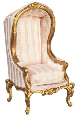 Melody Jane Puppenhaus Sessel Gothic Pink Gold Mittelalter 1:24 JBM Hall